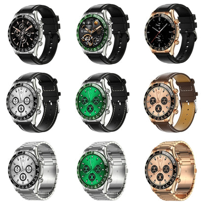 LOANIY E18 Pro Montre d'appel Bluetooth intelligente avec fonction NFC, Gold Silicone, Black Leather, Gold Leather, Black Silver Steel, Green Silver Steel