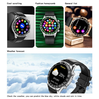 LOANIY E18 Pro Montre d'appel Bluetooth intelligente avec fonction NFC, Gold Silicone, Black Leather, Gold Leather, Black Silver Steel, Green Silver Steel