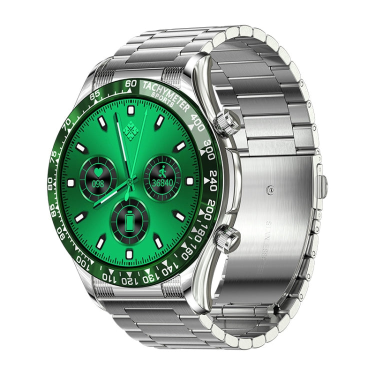 LOANIY E18 Pro Montre d'appel Bluetooth intelligente avec fonction NFC, Gold Silicone, Black Leather, Gold Leather, Black Silver Steel, Green Silver Steel