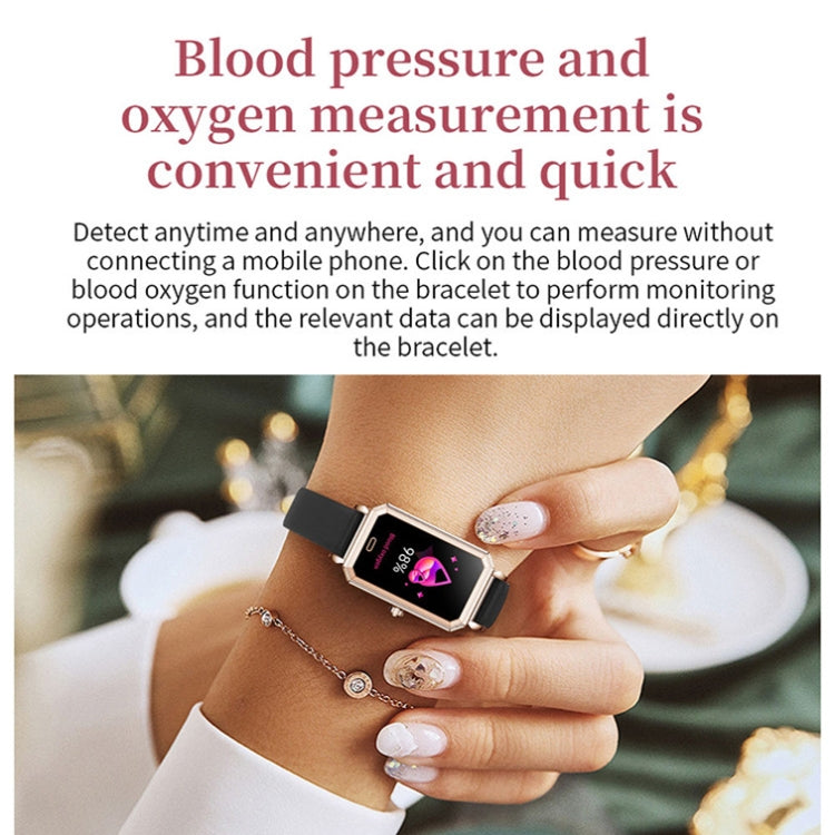 LOANIY HT2 Montre intelligente podomètre à détection de fréquence cardiaque de 1,28 pouce, Gold Steel