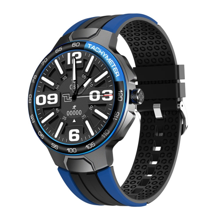 Wearkey E15 Montre intelligente à écran tactile de surveillance de la fréquence cardiaque de 1,28 pouce, Bleu, Silver Gray, Orange