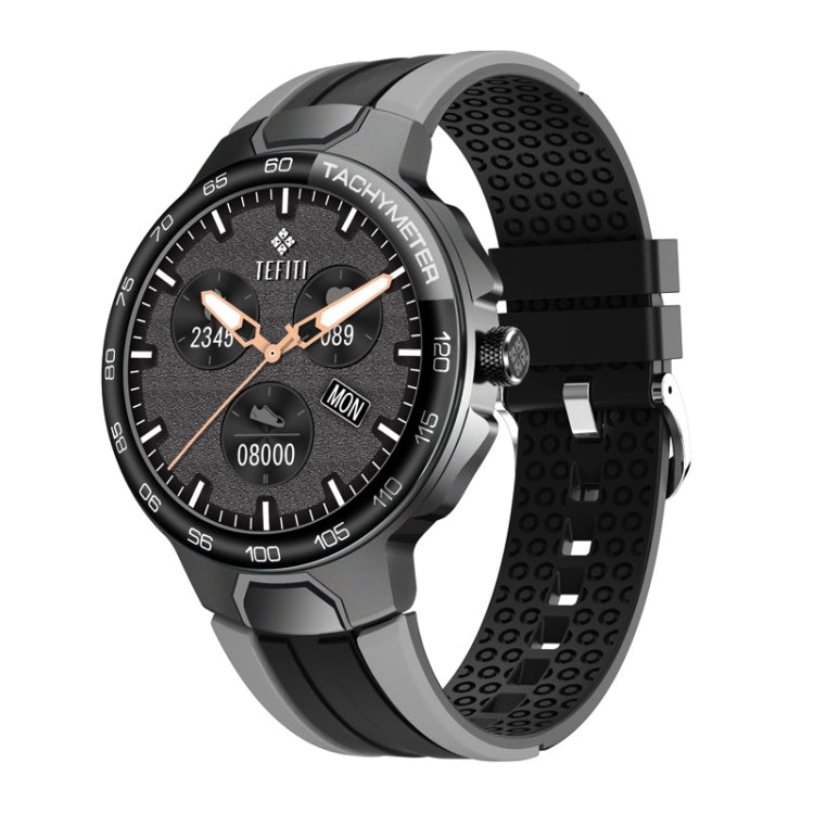 Wearkey E15 Montre intelligente à écran tactile de surveillance de la fréquence cardiaque de 1,28 pouce, Bleu, Silver Gray, Orange