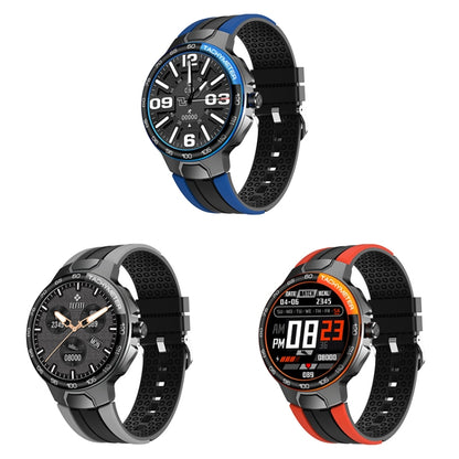 Wearkey E15 Montre intelligente à écran tactile de surveillance de la fréquence cardiaque de 1,28 pouce, Bleu, Silver Gray, Orange