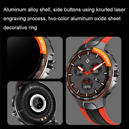 Wearkey E15 Montre intelligente à écran tactile de surveillance de la fréquence cardiaque de 1,28 pouce, Bleu, Silver Gray, Orange