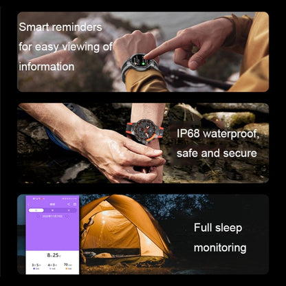 Wearkey E15 Montre intelligente à écran tactile de surveillance de la fréquence cardiaque de 1,28 pouce, Bleu, Silver Gray, Orange