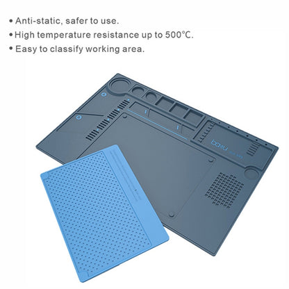 BAKU BA-695 2 en 1 TPR + Silicone ordinateur téléphone réparation bureau tapis résistant à la chaleur tapis isolant