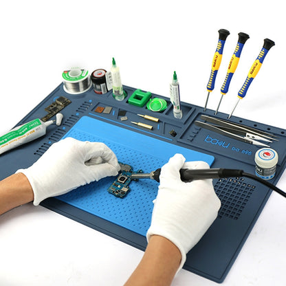 BAKU BA-695 2 en 1 TPR + Silicone ordinateur téléphone réparation bureau tapis résistant à la chaleur tapis isolant