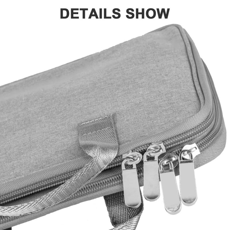 Sac de rangement portable à double couche pour câble de données, Double-Layer Black, Double-Layer Grey