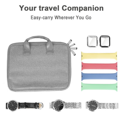 Sac de rangement portable à double couche pour câble de données, Double-Layer Black, Double-Layer Grey
