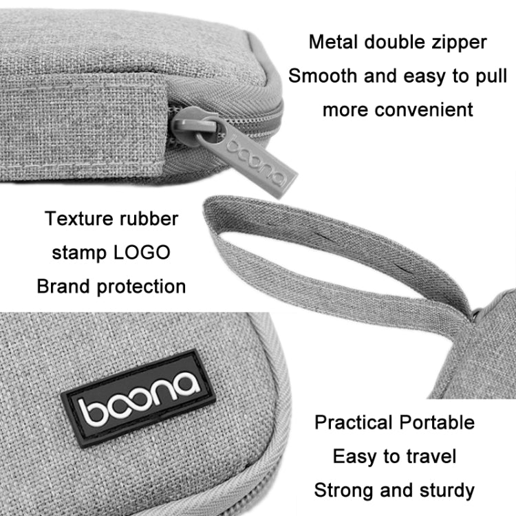 Boona Smart Watch Strap Câble de données Sac de rangement portable pour Apple Watch, Large (Black)