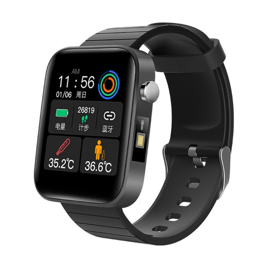 T68 Montre intelligente de surveillance de la température corporelle de 1,54 pouce avec fonction de lampe de poche