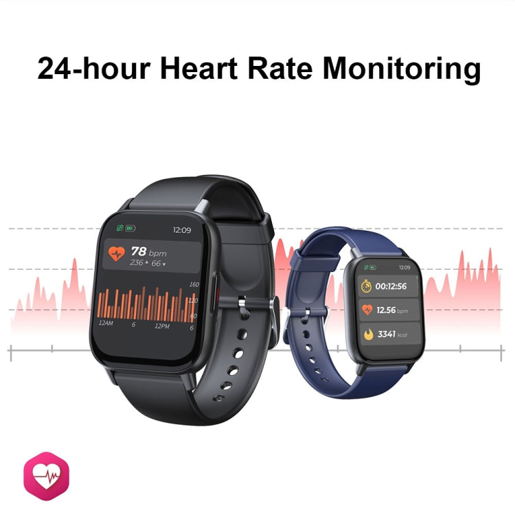 QS16Pro Montre intelligente étanche de surveillance de la santé de 1,69 pouces, prend en charge la détection de la température corporelle, White, Pink, Blue, Black, Silver Gray, Green, Black Steel, Thick Black Steel
