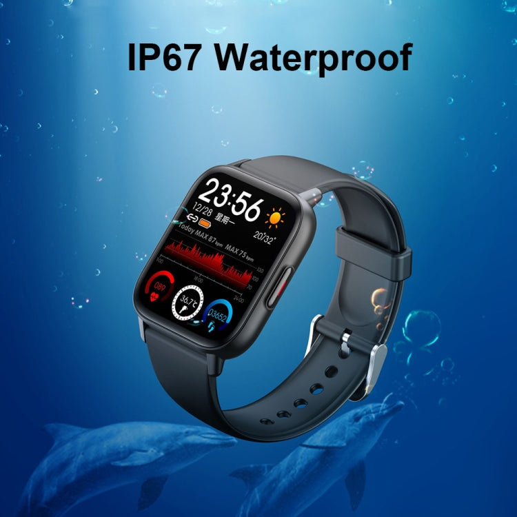 QS16Pro Montre intelligente étanche de surveillance de la santé de 1,69 pouces, prend en charge la détection de la température corporelle, White, Pink, Blue, Black, Silver Gray, Green, Black Steel, Thick Black Steel