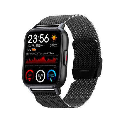 QS16Pro Montre intelligente étanche de surveillance de la santé de 1,69 pouces, prend en charge la détection de la température corporelle, White, Pink, Blue, Black, Silver Gray, Green, Black Steel, Thick Black Steel
