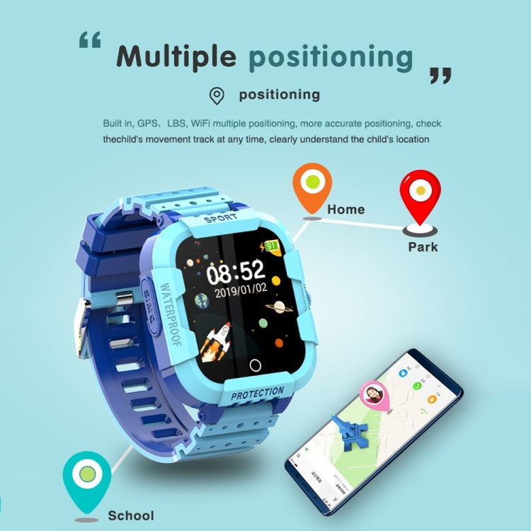 DF75 1,4 pouces 4G GPS Positionnant la montre d'appel intelligente étanche pour enfants avec fonction SOS