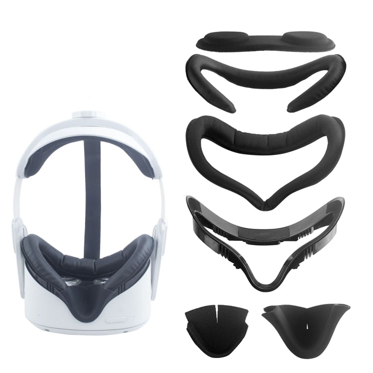 Pour casque Oculus Quest 2 VR 6 pièces/ensemble coussin de remplacement pour les yeux du visage
