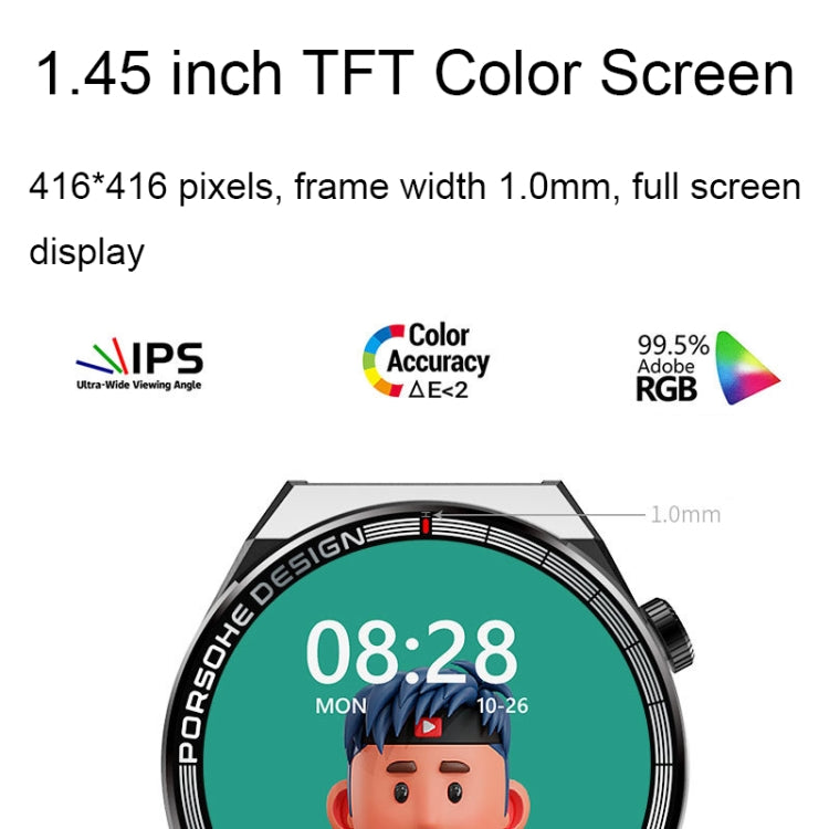 ST5 MAX 1,45 pouces enregistrement intelligent montre de sport étanche montre d'appel de diffusion vocale