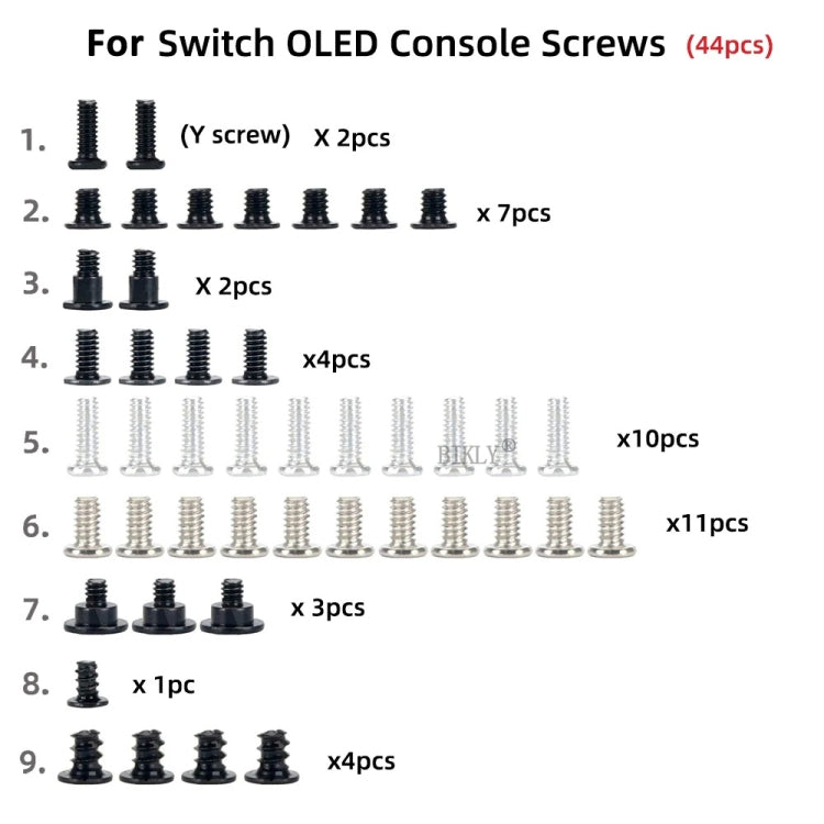 Pour Switch OLED Host 44 en 1, jeu de vis, accessoires de remplacement
