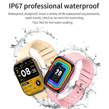 H10 1.69 pouces écran Bluetooth appel montre intelligente, prise en charge de la fréquence cardiaque/pression artérielle/surveillance du sommeil, Black, Pink, Yellow, Grey, Blue Net+Silicone, Black Net+Silicone, Pink Net+Silicone, Gold Net+Silicone    ...