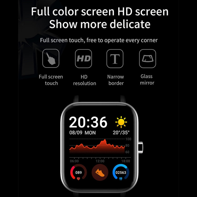 H10 1.69 pouces écran Bluetooth appel montre intelligente, prise en charge de la fréquence cardiaque/pression artérielle/surveillance du sommeil, Black, Pink, Yellow, Grey, Blue Net+Silicone, Black Net+Silicone, Pink Net+Silicone, Gold Net+Silicone    ...
