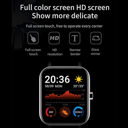 H10 1.69 pouces écran Bluetooth appel montre intelligente, prise en charge de la fréquence cardiaque/pression artérielle/surveillance du sommeil, Black, Pink, Yellow, Grey, Blue Net+Silicone, Black Net+Silicone, Pink Net+Silicone, Gold Net+Silicone    ...