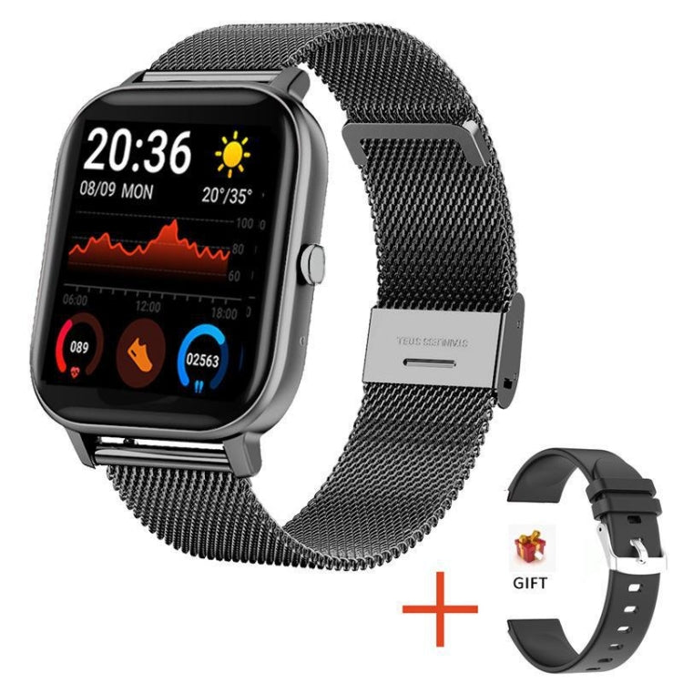 H10 1.69 pouces écran Bluetooth appel montre intelligente, prise en charge de la fréquence cardiaque/pression artérielle/surveillance du sommeil, Black, Pink, Yellow, Grey, Blue Net+Silicone, Black Net+Silicone, Pink Net+Silicone, Gold Net+Silicone    ...