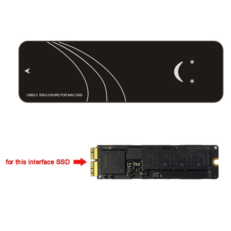 Adaptateur de boîtier SSD USB3.2 vers MAC pour disque dur Macbook Air Pro 2013-2017