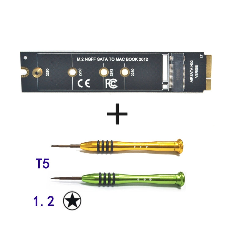 Adaptateur M.2 NGFF SATA vers MAC SSD pour MacBook Air 2012 A1465 A1466