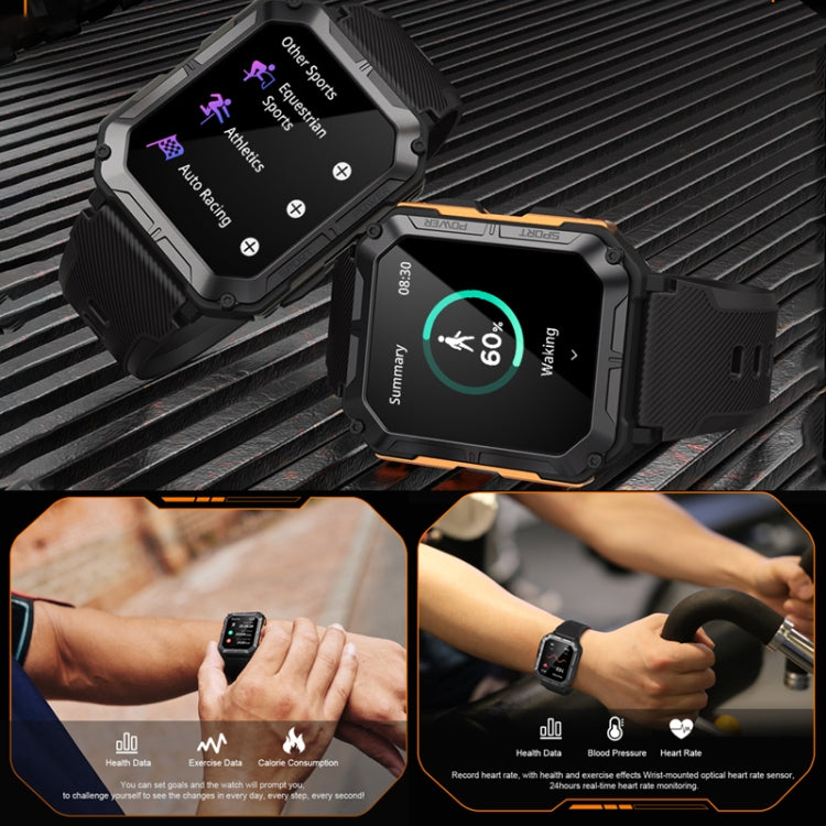 1,83 pouces IP68 étanche Bluetooth appel sport montre intelligente extérieure montre multifonctionnelle à trois épreuves