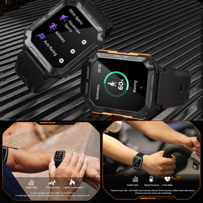 1,83 pouces IP68 étanche Bluetooth appel sport montre intelligente extérieure montre multifonctionnelle à trois épreuves