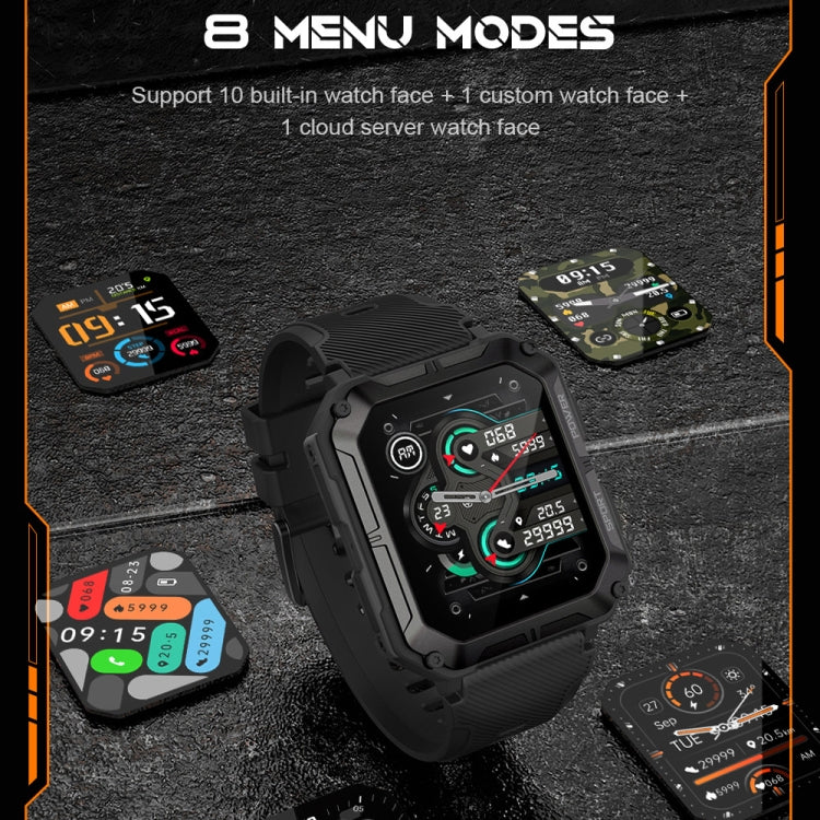 1,83 pouces IP68 étanche Bluetooth appel sport montre intelligente extérieure montre multifonctionnelle à trois épreuves
