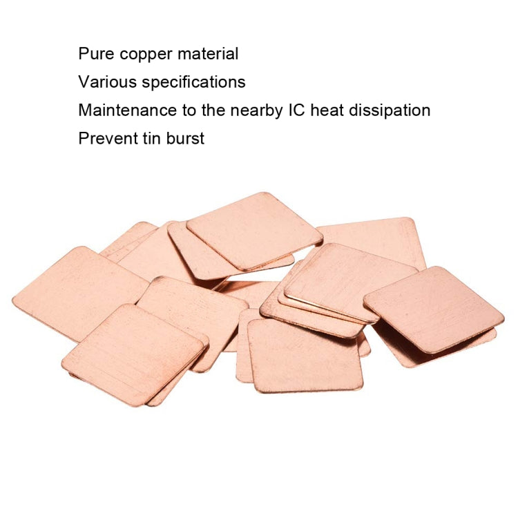 20 pièces ordinateur portable refroidissement cuivre dissipateur thermique onglets conducteurs thermiques téléphone portable ordinateur carte graphique dissipateurs de chaleur