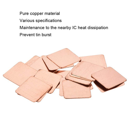 20 pièces ordinateur portable refroidissement cuivre dissipateur thermique onglets conducteurs thermiques téléphone portable ordinateur carte graphique dissipateurs de chaleur