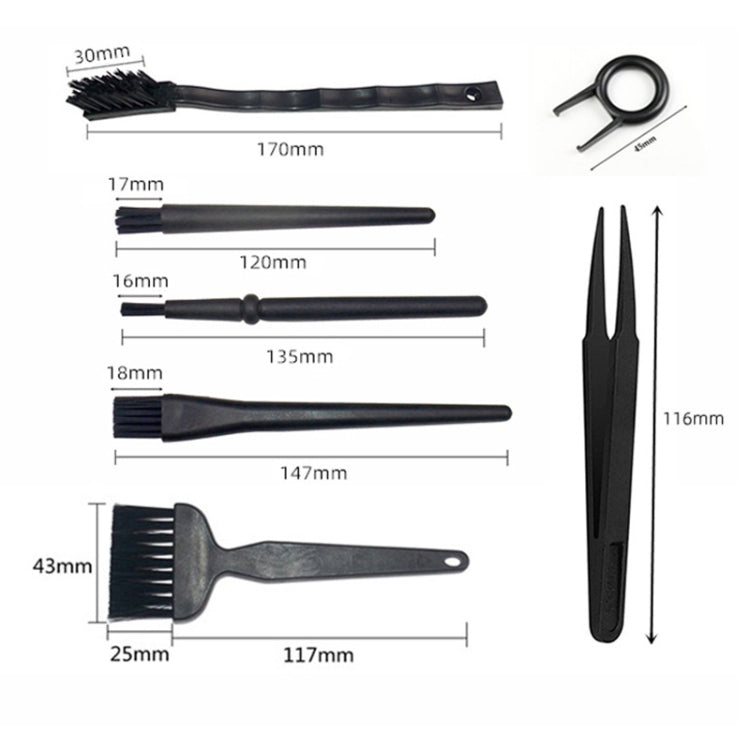 Brosse de nettoyage d'ordinateur antistatique, ensemble de pincettes, clavier de balayage