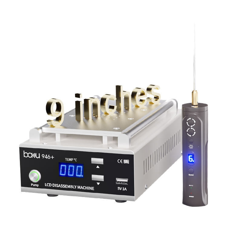 Bakou BA-946 + séparateur d'écran de téléphone de 9 pouces 450W avec colle électronique enlever