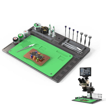 BAKU BA-692 Tapis de travail en silicone pour entretien de microscope 2 en 1