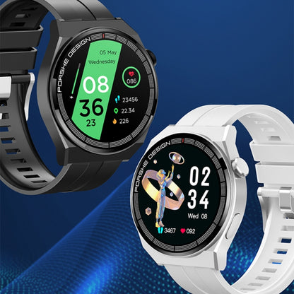 Montre intelligente d'appel Bluetooth de surveillance de la santé GT3Pro de 1,28 pouces avec NFC, Black Silicone, Silver Silicone, Black Leather, Brown Leather, Black Steel, Silver Steel, Black Three-bead Steel, Silver Three-bead Steel
