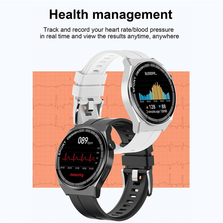 Montre intelligente d'appel Bluetooth de surveillance de la santé GT3Pro de 1,28 pouces avec NFC, Black Silicone, Silver Silicone, Black Leather, Brown Leather, Black Steel, Silver Steel, Black Three-bead Steel, Silver Three-bead Steel