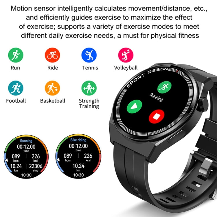 Montre intelligente d'appel Bluetooth de surveillance de la santé GT3Pro de 1,28 pouces avec NFC, Black Silicone, Silver Silicone, Black Leather, Brown Leather, Black Steel, Silver Steel, Black Three-bead Steel, Silver Three-bead Steel