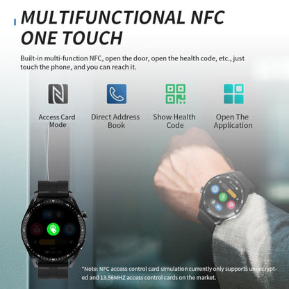 HW28 1,39 pouces IP67 étanche surveillance de la santé appel Bluetooth montre intelligente avec paiement NFC