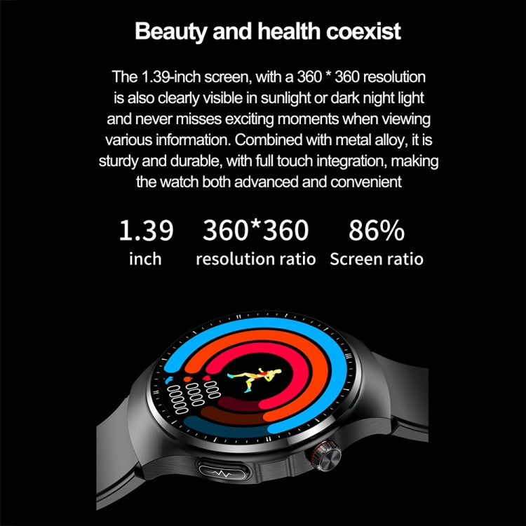 Montre connectée de surveillance de la santé et du sport étanche IP67 TK25 1,39 pouces