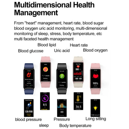Acide urique Lipides sanguins Glycémie non invasive Fréquence cardiaque Oxygène Surveillance de la température Bracelet de sport intelligent et sain