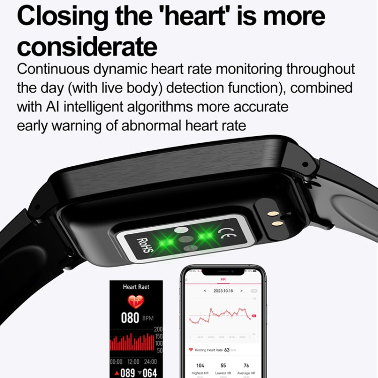 Acide urique Lipides sanguins Glycémie non invasive Fréquence cardiaque Oxygène Surveillance de la température Bracelet de sport intelligent et sain