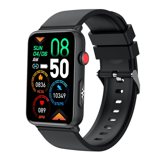 Montre connectée Ring ECG Température Fréquence cardiaque Pression artérielle Santé Montre parlante Bluetooth, Black Silicone, Red Silicone, Blue Silicone, Black Leather, Brown Leather
