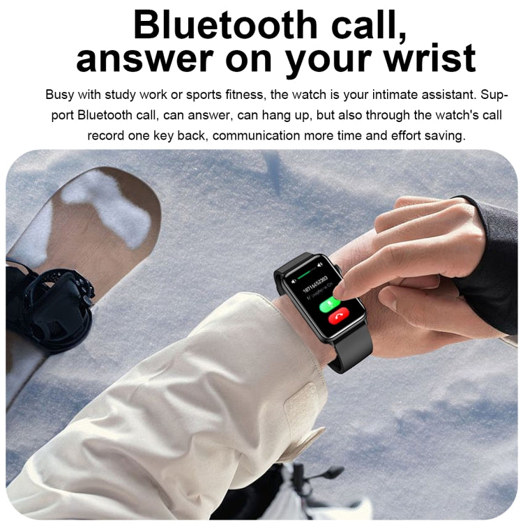 Montre connectée Ring ECG Température Fréquence cardiaque Pression artérielle Santé Montre parlante Bluetooth, Black Silicone, Red Silicone, Blue Silicone, Black Leather, Brown Leather