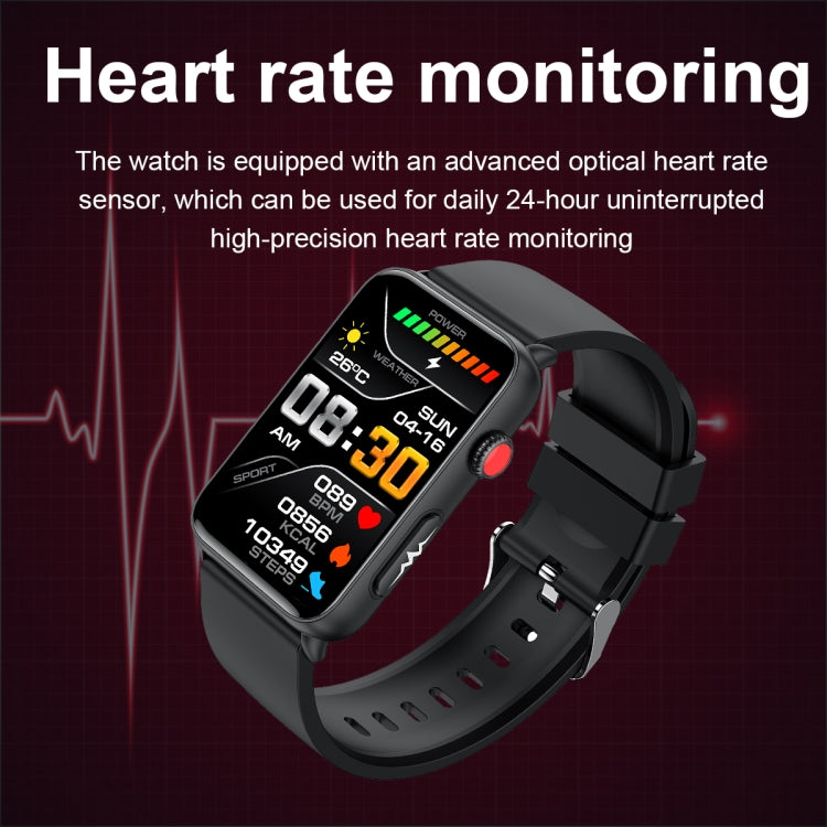 Montre connectée Ring ECG Température Fréquence cardiaque Pression artérielle Santé Montre parlante Bluetooth, Black Silicone, Red Silicone, Blue Silicone, Black Leather, Brown Leather