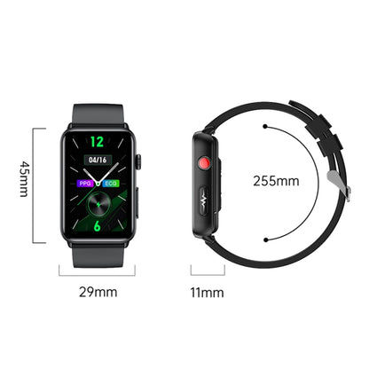 Montre connectée Ring ECG Température Fréquence cardiaque Pression artérielle Santé Montre parlante Bluetooth, Black Silicone, Red Silicone, Blue Silicone, Black Leather, Brown Leather