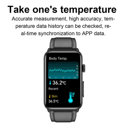 Montre connectée Ring ECG Température Fréquence cardiaque Pression artérielle Santé Montre parlante Bluetooth, Black Silicone, Red Silicone, Blue Silicone, Black Leather, Brown Leather
