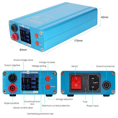 Détecteur de panne de carte mère de réparation de composant de téléphone portable universel anti-brûlure intelligent, prise UE