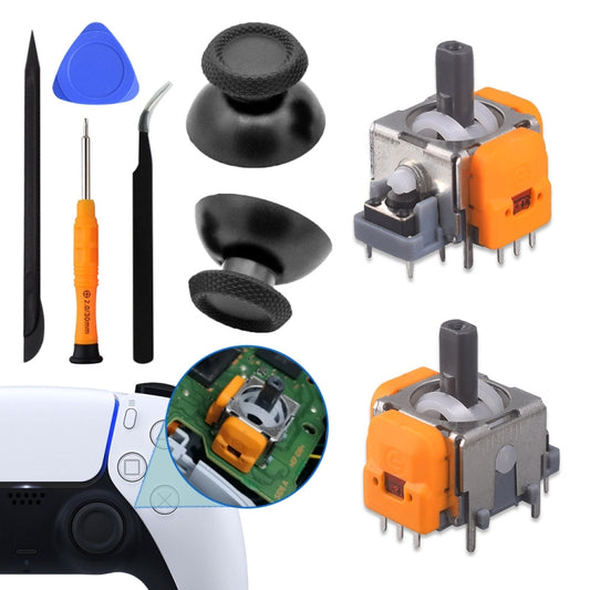 Pour le contrôleur de jeu PS5 Hall Joystick et ensemble de capuchons de joystick, accessoires de réparation